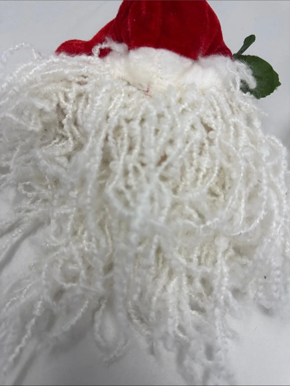 SANTA HEAD PLASTIC FACE CHRISTMAS ORNAMENTS LOT OF 2 VINTAGE HOLIDAY